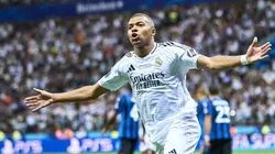 Mbappé comemorando gol marcado contra a Atalanta . (Foto: Adam Nurkiewicz/Getty Images)