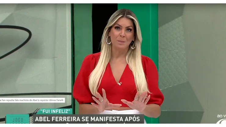 Renata Fan durante o programa 'Jogo Aberto'