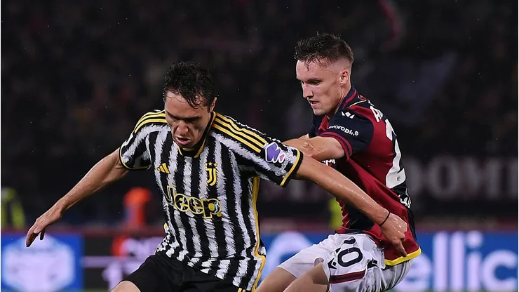 Chiesa pela Juventus em partida do Campeonato Italiano. (Photo by Alessandro Sabattini/Getty Images)