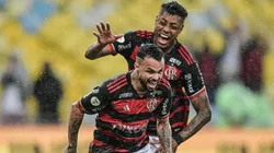 Michael jogador do Flamengo comemora seu gol durante partida contra o Bragantino no estadio Maracanã pelo campeonato Brasileiro A 2024.