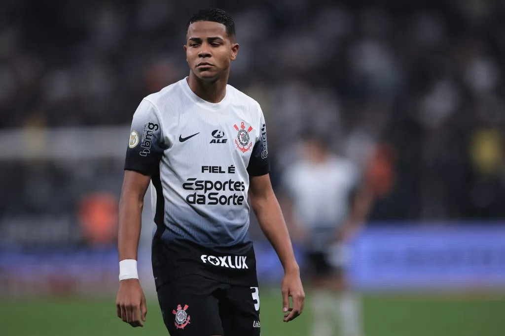 Wesley jogador do Corinthians durante partida contra o Gremio. Foto: Ettore Chiereguini/AGIF