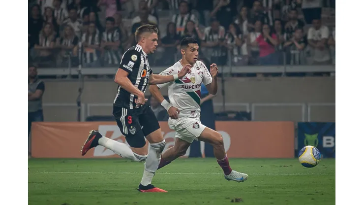 Kevin Serna, jogador do Fluminense durante partida contra o Atletico-MG no estadio Mineirao pelo campeonato Brasileiro A 2024
