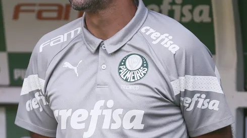 SAO PAULO, BRAZIL - AUGUST 18: Abel Ferreira head coach of Palmeiras looks on during the Brasileirao 2024 match between Palmeiras and Sao Paulo at Allianz Parque on August 18, 2024 in Sao Paulo, Brazil. (Photo by Ricardo Moreira/Getty Images)