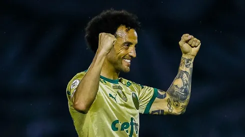SP - CAMPINAS - 24/08/2024 - BRASILEIRO A 2024, PALMEIRAS X CUIABA - Felipe Anderson jogador do Palmeiras comemora seu gol durante partida contra o Cuiaba no estadio Brinco de Ouro pelo campeonato Brasileiro A 2024. Foto: Marco Miatelo/AGIF