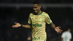 Estêvão vai brilhando na goleada do Palmeiras por 4 a 0 contra o Cuiabá ainda no primeiro tempo. Foto: Anderson Romao/AGIF