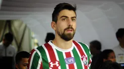 Luan Peres em jogo do Fluminense contra o Santos pelo Campeonato Brasileiro em 2018.