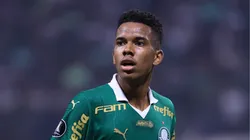 Estêvão jogando pelo Palmeiras. Foto: Marcello Zambrana/AGIF