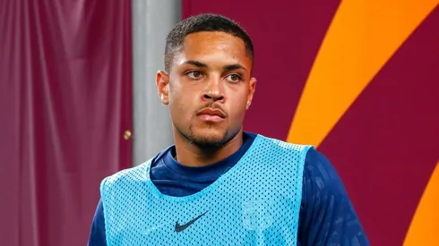 Vitor Roque durante a pré-temporada do Barça.