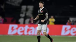 Vegetti jogador do Vasco comemora seu gol durante partida contra o Fluminense