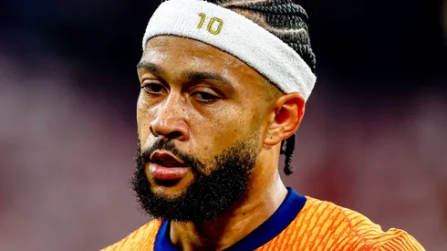 Memphis Depay em partida entre Países Baixos e Inglaterra, no BVB Stadium, pela semifinal da Eurocopa de 2024, no dia 10/07.