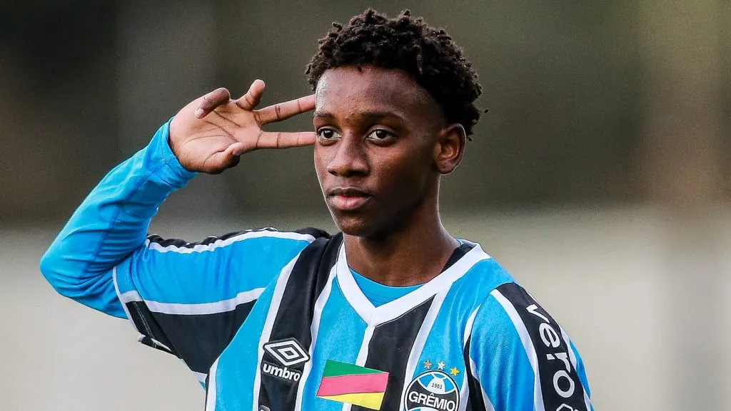 Gabriel Mec, do Grêmio. Foto: Giancarlo Santorum/AGIF