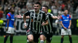 Battaglia jogador do Atletico-MG comemora seu gol durante partida contra o San Lorenzo. Foto: Fernando Moreno/AGIF