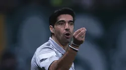 Abel Ferreira reclamando da arbitragem. Foto: Ettore Chiereguini/AGIF
