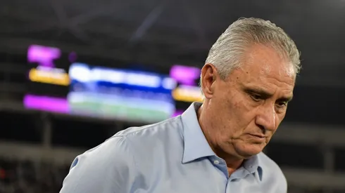 Tite treinador do Flamengo, no Engenhão, em partida válida contra o Botafogo pelo Brasileirão. Foto: Thiago Ribeiro/AGIF