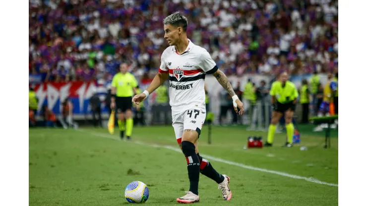 Ferreirinha jogador do Sao Paulo durante partida contra o Fortaleza no estadio Arena Castelao pelo campeonato Brasileiro A 2024