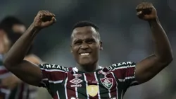 Jhon Arias comemora classificação do Fluminense diante do Grêmio. Foto: Jorge Rodrigues/AGIF