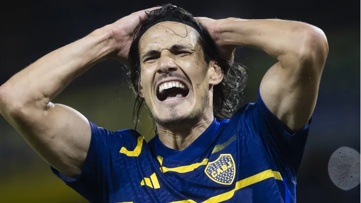 Cavani durante partida entre Boca Juniors e Godoy Cruz, na La Bombonera, no dia 16/04/2024.