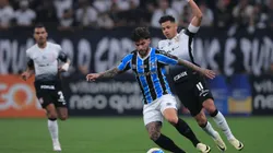 Nathan jogador do Gremio durante partida contra o Corinthians no estadio Arena Corinthians pelo campeonato Brasileiro A 2024. Foto: Ettore Chiereguini/AGIF.