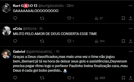 Torcida do Galo reage a vitória sobre o San Lorenzo pela Copa Libertadores.FOTO: Reprodução X.