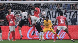 Eduardo jogador do Bragantino durante partida contra o Corinthians no estadio Arena Corinthians pelo campeonato Copa Sul-Americana 2024.
