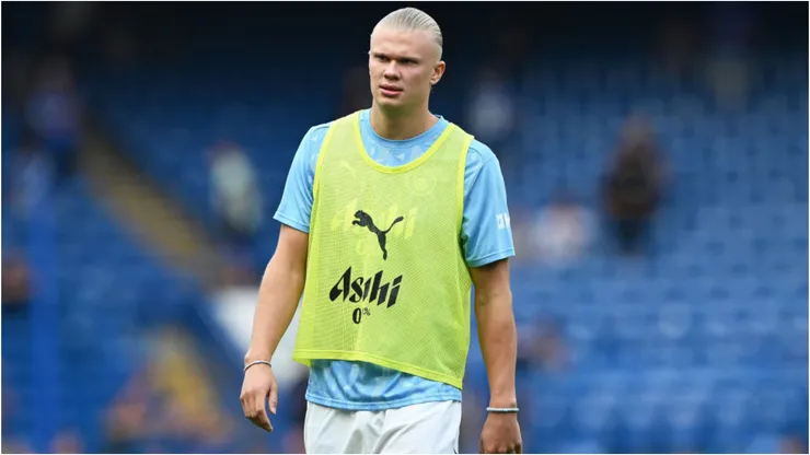 Foto: Shaun Botterill/Getty Images - Haaland em treino do Manchester City.