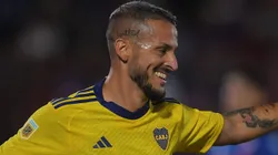 DarĂo Benedetto comemorando gol em partida entre Boca Juniors e Tigre, no EstĂĄdio JosĂ© Dellagiovanna, pela Copa da Liga, no dia 06/02/2024.