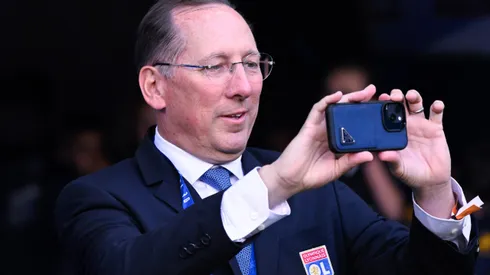 John Textor Lyon owner takes a photo during the Final French Cup match between Olympique Lyonnais and Paris Saint Germain at Decathlon Arena Stade Pierre Mauroy on May 25, 2024 in Lille, France. Photo by federico pestellini / panoramic - FOOTBALL : Lyon vs PSG - Finale Coupe de France - 25/05/2024 FedericoPestellini/Panoramic PUBLICATIONxNOTxINxFRAxBEL