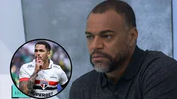 Denílson criticou Luciano e incentivou zoeira de torcedores do Palmeiras - Fotos: IMAGO e Reprodução/Band