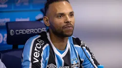2nd August 2024 Gr& xeamio, CT Luiz Carvalho, Porto Alegre, Rio Grande do Sul, Brazil: Martin Braithwaite DEN, is introduced as a new signing for the club PUBLICATIONxNOTxINxUK ActionPlus12675517 RichardxDucker