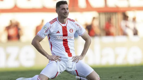 Alario jogador do Internacional durante partida contra o Atletico-GO. Foto: Heber Gomes/AGIF