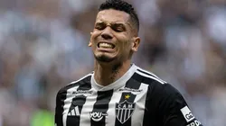 Paulinho lamentando uma oportunidade na partida entre Atlético-MG e Vasco, na Arena MRV, pelo Campeonato Brasileiro, no dia 21/07/2024. Foto: Hanna Gabriela