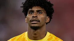 Hugo Souza durante partida entre Fluminense e Corinthians, no Maracanã, pelo Campeonato Brasileiro, no dia 17/08/2024.