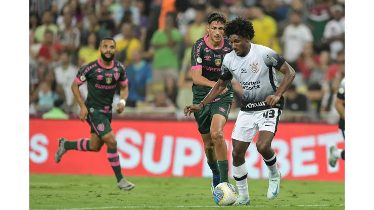 Talles Magno jogador do Corinthians durante partida contra o Fluminense. Foto: Thiago Ribeiro/AGIF