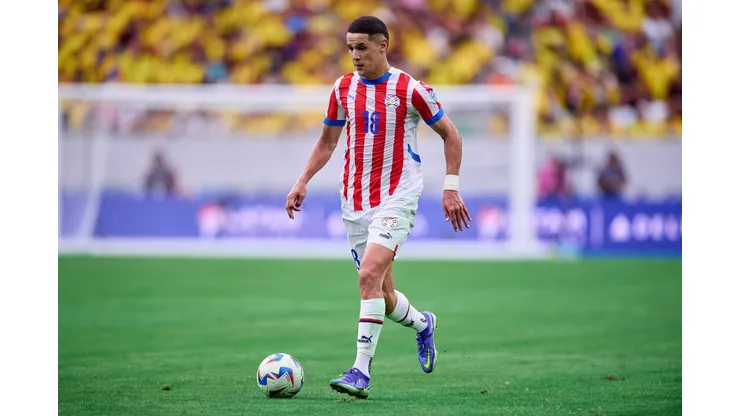 RECORD DATE NOT STATED Copa America USA 2024 Colombia vs Paraguay Alex Arce of Paraguay during the game between Colombia and Paraguay as part of the CONMEBOL Copa America USA 2024 group D, at NRG Stadium, on June 24, 2024 in Houston, Texas, United States. HOUSTON TEXAS UNITED STATES PUBLICATIONxNOTxINxMEXxCHNxRUS Copyright: xJosexLuisxMelgarejox 20240624184500_CA_GD_2024_COL_PAR_ARCE67