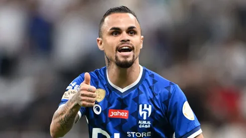 Lusail Super Cup - Al Hilal V Zamalek Michael Richard Delgado de Oliveira 96 of Al Hilal reacts during the Lusail Super Cup between Al Hilal and Zamalek at the Lusail Iconic Stadium in Lusail, Qatar on 9 September 2022. Lusail Qatar PUBLICATIONxNOTxINxFRA Copyright: xSimonxHolmesx originalFilename:holmes-notitle220909_npjjF.jpg
