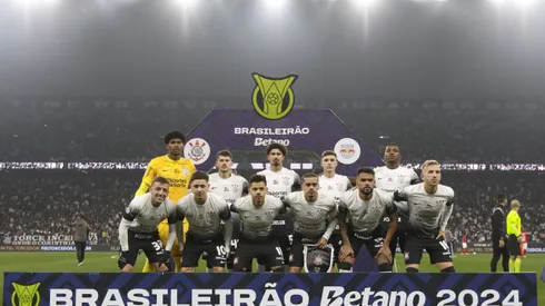 Jogadores do Corinthians. (Foto de Ricardo Moreira/Getty Images)