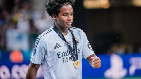 Endrick foicampeão da Supercopa da UEFA no Real Madrid