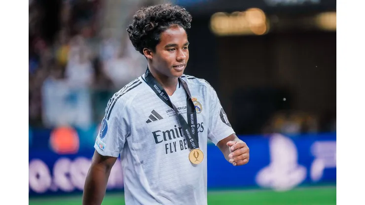 Endrick foicampeão da Supercopa da UEFA no Real Madrid