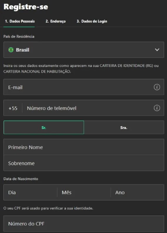 Como é feito o cadastro na plataforma