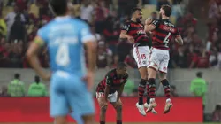 Flamengo, em partida de ida contra o Bolívar na Copa Libertadores, dentro do Maracanã (Foto: Wagner Meier/Getty Images)