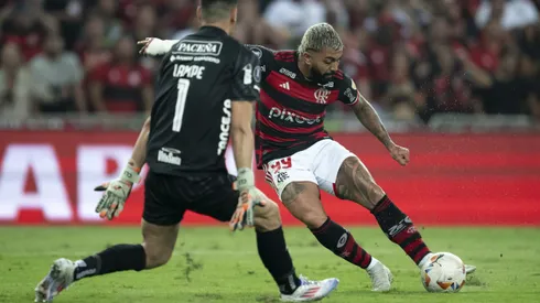 RJ - RIO DE JANEIRO - 15/08/2024 - COPA LIBERTADORES 2024, FLAMENGO X BOLIVAR - Gabi jogador do Flamengo durante partida contra o Bolivar no estadio Maracana pelo campeonato Copa Libertadores 2024. Foto: Jorge Rodrigues/AGIF