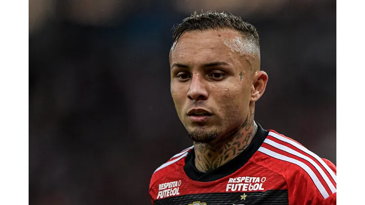 Everton Cebolinha jogador do Flamengo durante partida contra o Grêmio no Maracana - Brasileirão 2023