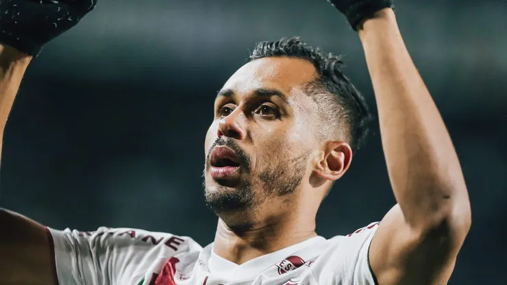 Lima durante a comemoração de seu tento. Foto: Lucas Merçon / Fluminense F.C.