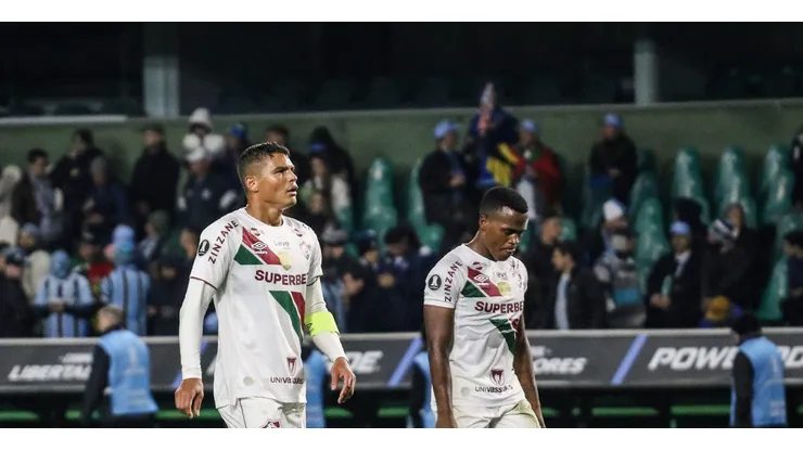 Thiago Silva jogador do Fluminense durante partida contra o Gremio no estadio Couto Pereira pela Copa Libertadores 2024.