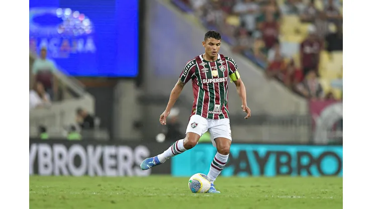Thiago Silva jogador do Fluminense durante partida contra o Juventude no estadio Maracana pela Copa Do Brasil 2024