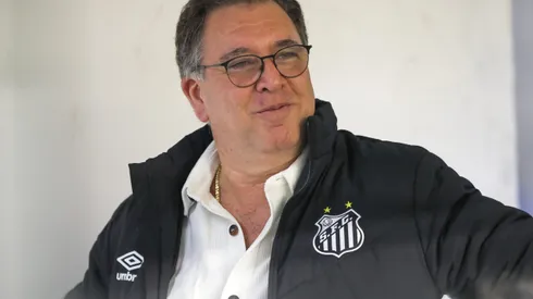 SP - SANTOS - 15/07/2024 - BRASILEIRO B 2024, SANTOS X ITUANO - Marcelo Teixeira presidente do Santos durante partida contra o Ituano no estadio Vila Belmiro pelo campeonato Brasileiro B 2024.