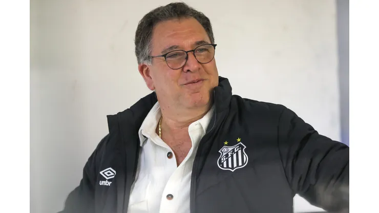 SP - SANTOS - 15/07/2024 - BRASILEIRO B 2024, SANTOS X ITUANO - Marcelo Teixeira presidente do Santos durante partida contra o Ituano no estadio Vila Belmiro pelo campeonato Brasileiro B 2024.