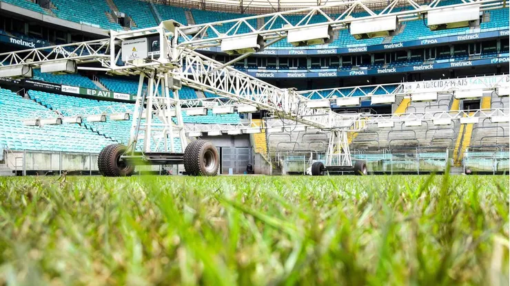 Foto do gramado da Arena Foto: Arena do Grêmio