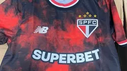 Foto do terceiro uniforme do São Paulo é divulgada. Foto: Reprodução X.