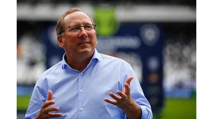 Presidente do Botafogo John Textor antes da partida entre o Fogão e o Fluminense como parte do Brasileirao 2022 no Estádio Olímpico Nilton Santos